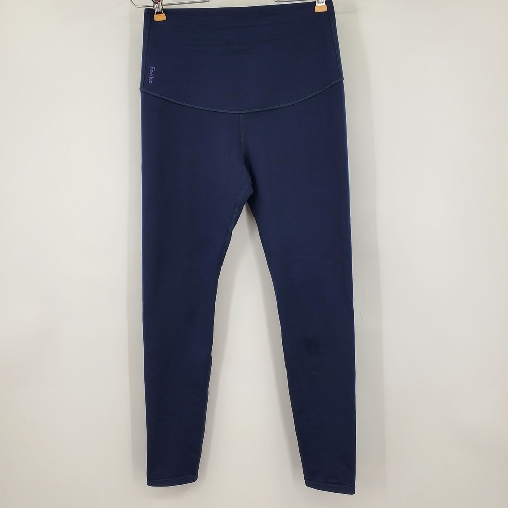 Fanka Body Sculpt High Waisted Compression Leggings Navy Blue XL Activewear Gym